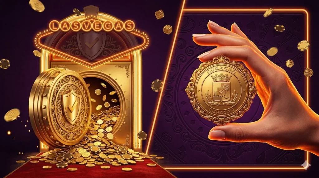DaVegas güvenilir mi — Curaçao lisansı ve güvenli casino vault görseli